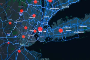 Dashboard showing charts and infographics for business data