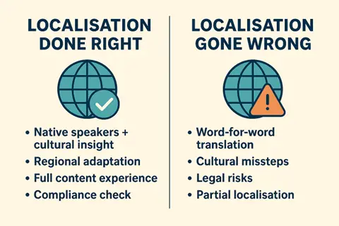 Proofreading and localisation process for B2B proposals and manuals