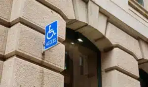Accessible building entrance symbolizing inclusive design and accessibility