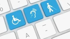 Comparison of poor vs good color contrast in website text for accessibility