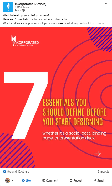 LinkedIn Post – 7 Essentials for Designing Social Posts