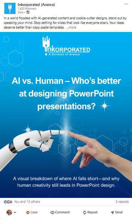 LinkedIn Post – AI-generated content