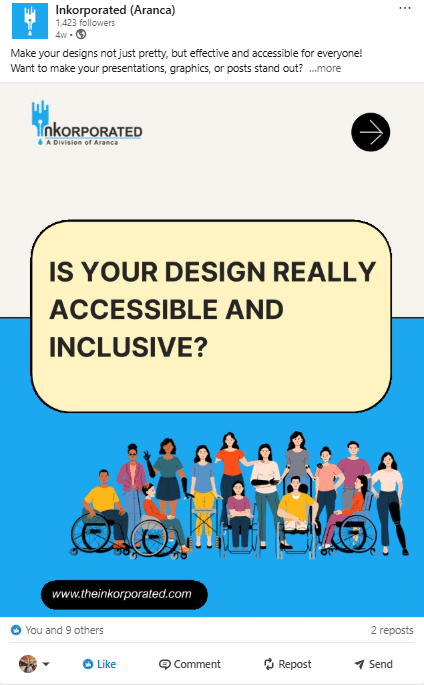 LinkedIn Post – Is your design really accessible and inclusive?