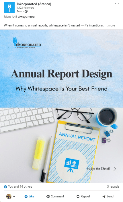 LinkedIn Post – Annual reports Design