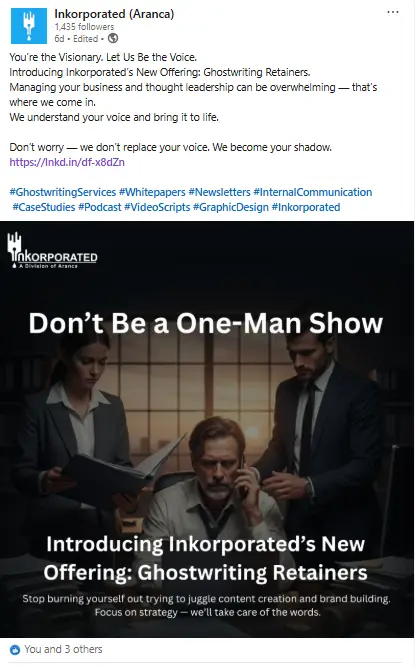 LinkedIn Post – Don't Be a One-Man Show