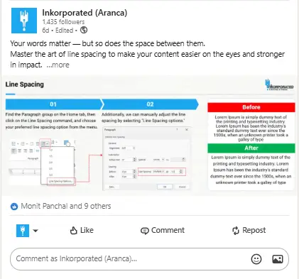 LinkedIn Post – Your Word's Matter