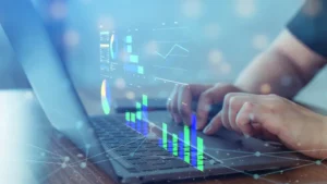 Minimal annual report design layout with bold typography and clean white space