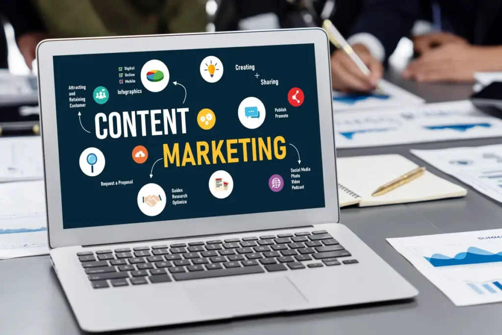B2B content marketing strategy influencing buyer decisions and guiding the customer journey