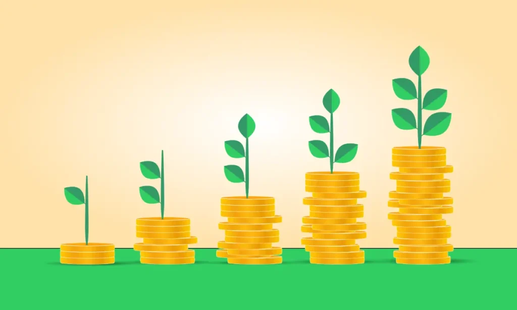 ESG reporting illustration depicting sustainability performance and financial value