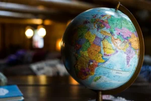 Globe representing translation and localization services for global businesses